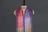 Pashmina check stole handwoven 28x80 inch