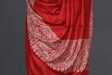 Pashmina Hand maroon embroidered shawl 40"x80"