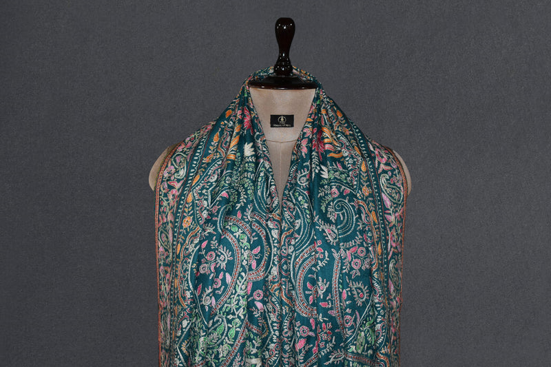 Pashmina hand embroidered shawl 40x80 inch