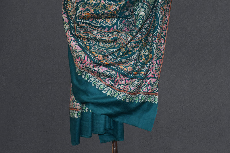 Pashmina hand embroidered shawl 40x80 inch