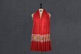 Pashmina Hand embroidered dour red shawl 40"x80"