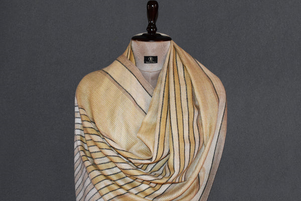 Pashmina check stole handwoven 28x80 inch