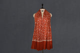 Pashmina Hand embroidered rust jall shawl 40"x80"