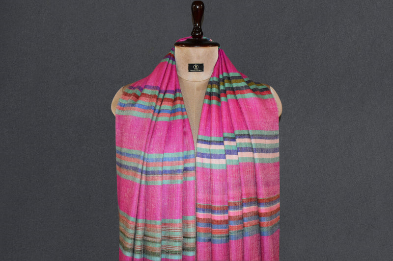 Handwoven pashmina check shawl 40x80 inch