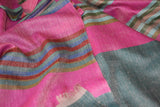 Handwoven pashmina check shawl 40x80 inch