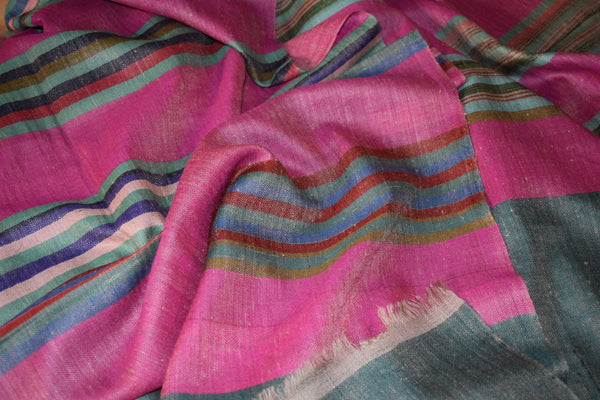 Handwoven pashmina check shawl 40x80 inch