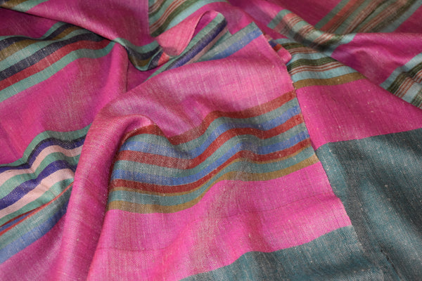 Handwoven pashmina check shawl 40x80 inch