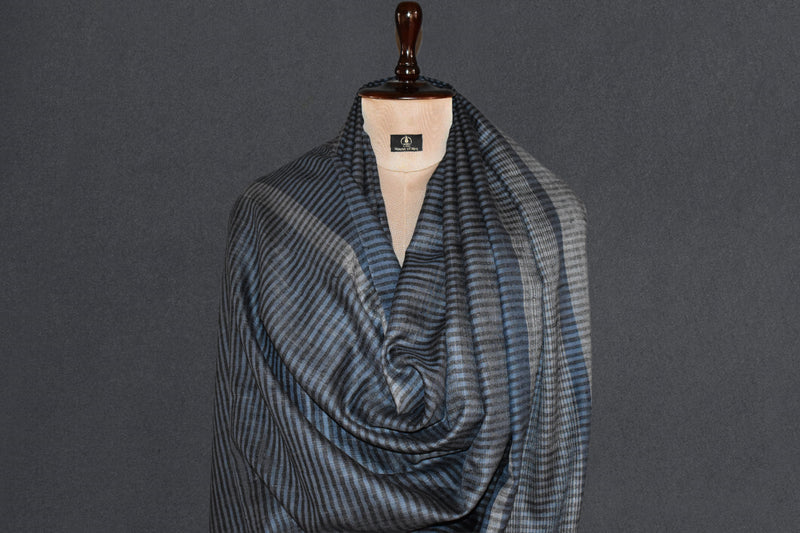 Handwoven pashmina check shawl 40x80 inch