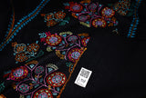 GI tagged Pashmina hand embroidered black shawl 40X80 inch