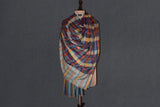 Handwoven pashmina check shawl 40x80 inch