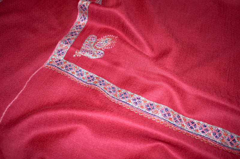 Pashmina embroidered stole 28x80 inch