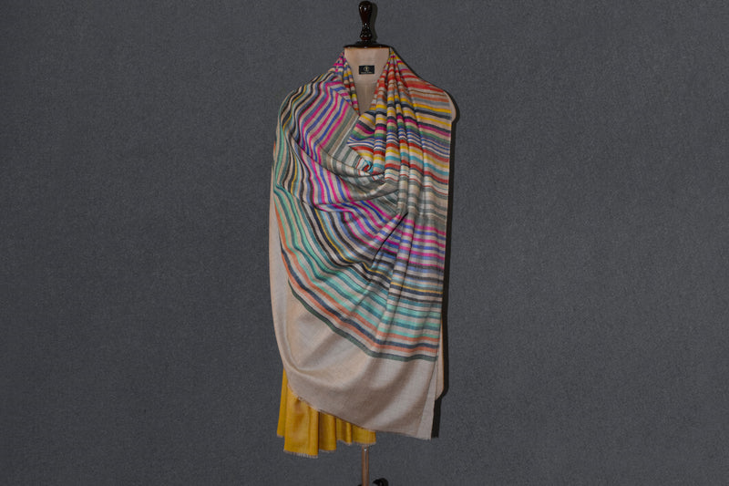 Handwoven pashmina check shawl 40x80 inch