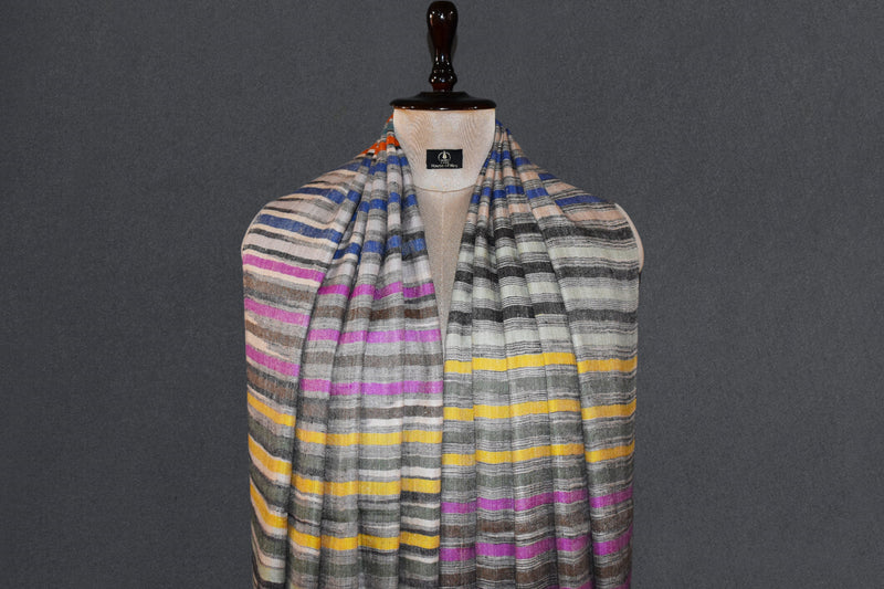 Handwoven pashmina check shawl 40x80 inch