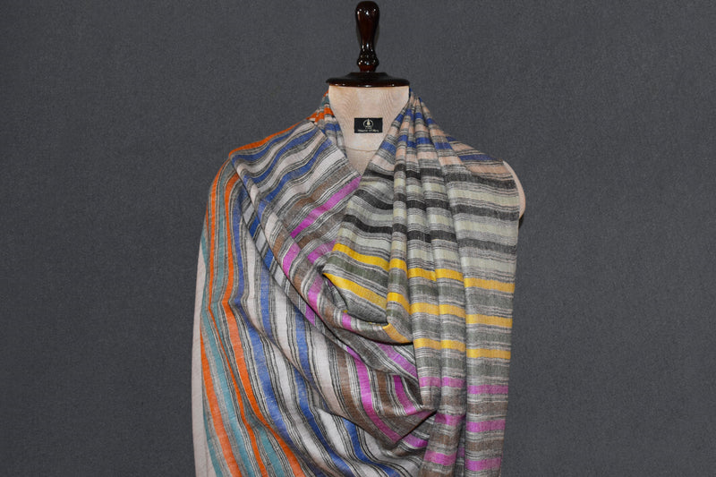 Handwoven pashmina check shawl 40x80 inch