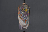 Handwoven pashmina check shawl 40x80 inch