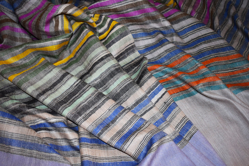 Handwoven pashmina check shawl 40x80 inch