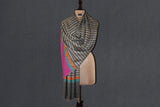 Handwoven pashmina check shawl 40x80 inch