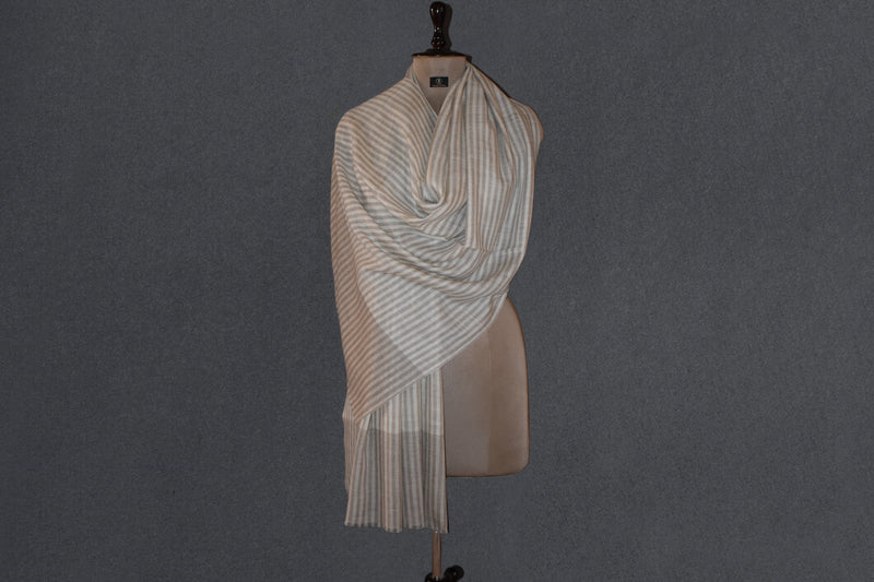 Pashmina check stole handwoven 28x80 inch