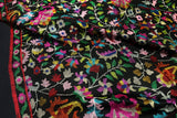 Pashmina kani shawl jamma black gul 40*x80*