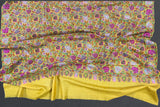 hand embroidered pashmina yellow shawl 40x80 inch