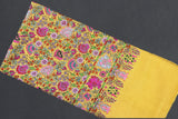 hand embroidered pashmina yellow shawl 40x80 inch