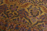 Pashmina kalamkari hand Embroidered shawl mustard 45x90 inch