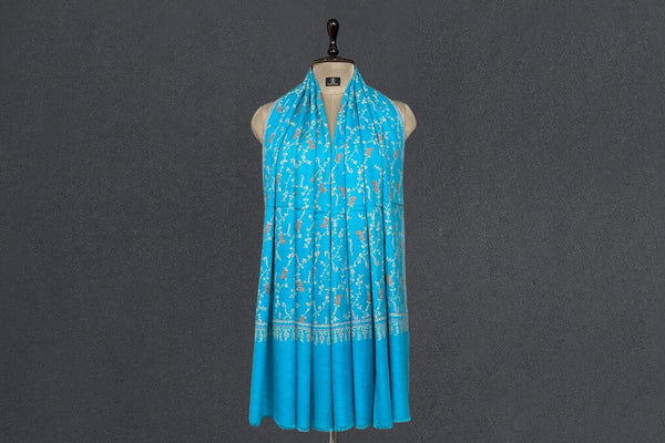 Pashmina embroidered stole 28x80 inch