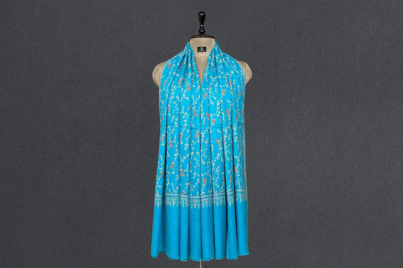 Pashmina embroidered stole 28x80 inch