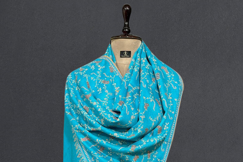 Pashmina embroidered stole 28x80 inch