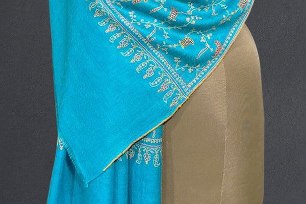 Pashmina embroidered stole 28x80 inch