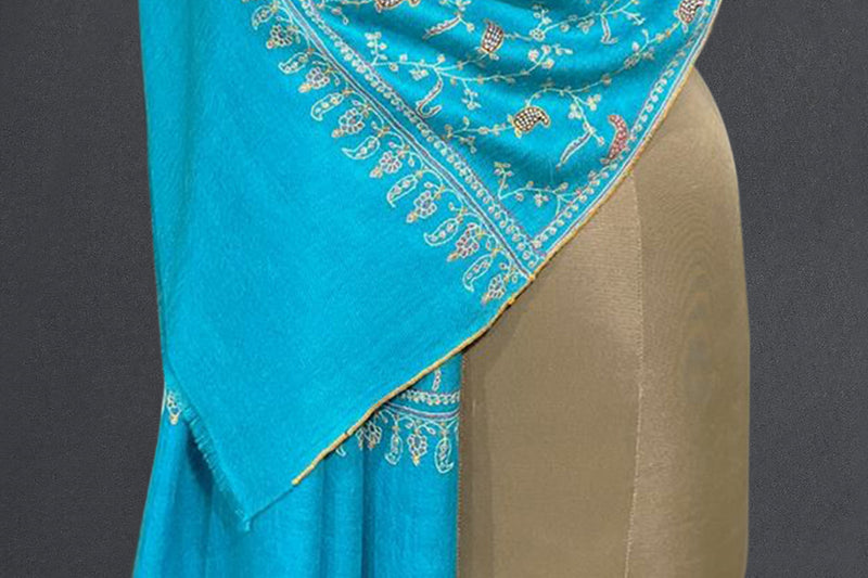 Pashmina embroidered stole 28x80 inch