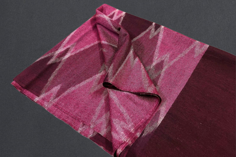 Pashmina handwoven ekat stole 28x80 inch purple