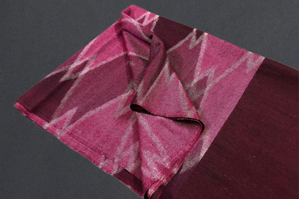 Pashmina handwoven ekat stole 28x80 inch purple