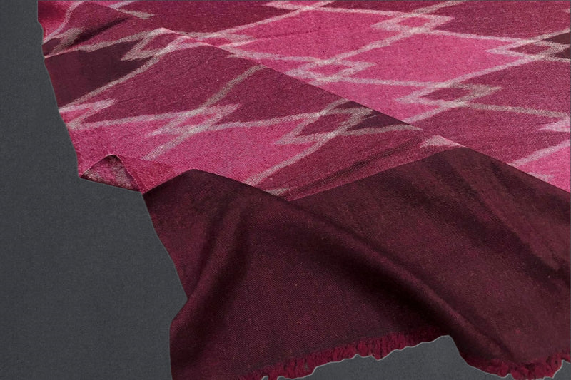 Pashmina handwoven ekat stole 28x80 inch purple