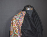 large size Hand embroidered pashmina shawl 43X86 inch  Black paldar