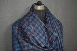 Fine wool Embroidered check shawl 40x80 inch