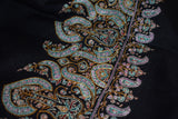 embroidered pashmina black shawl 40X80 inch