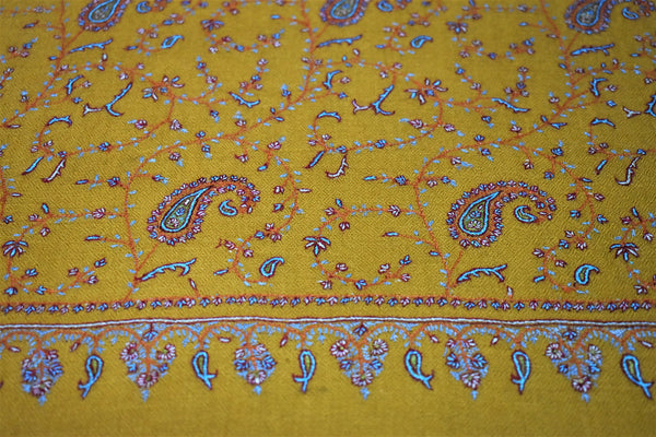 Hand embroidered pashmina jallwork shawl 40X80 inch