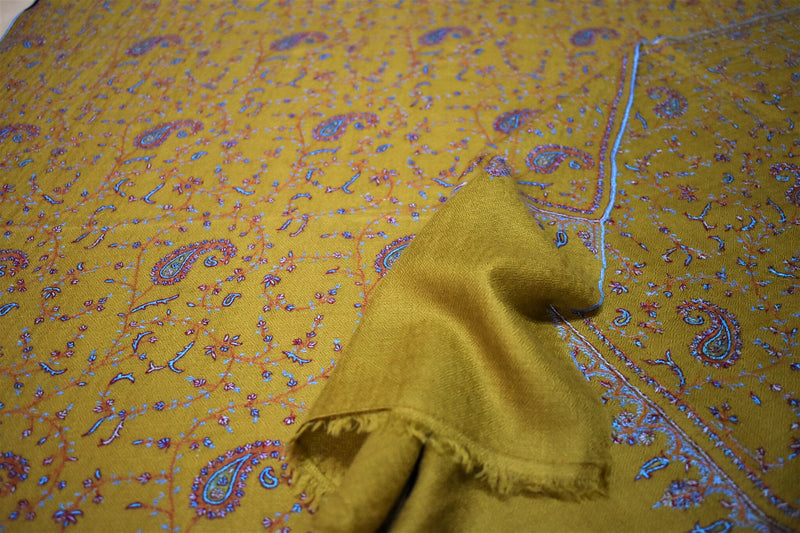 Hand embroidered pashmina jallwork shawl 40X80 inch