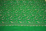 embroidered pashmina green jali shawl 40X80 inch