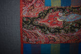 Antique pashmina trim shawl 28x80 inch