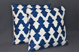 Chain stitch cushion covers set of 2pcs