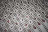 Embroidered shawl fine wool check 40x80 inch
