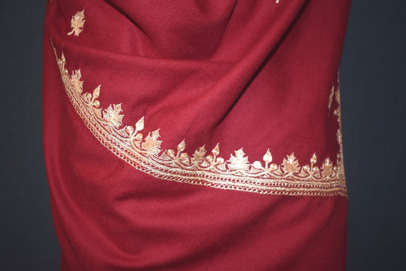 Tilla work pashmina shawl