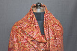 embroidered pashmina red jammawar shawl 40X80 inch