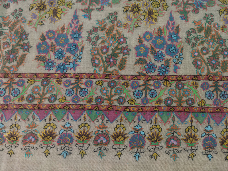 pashmina shawl Embroidered gul jamma kalamkari shawl