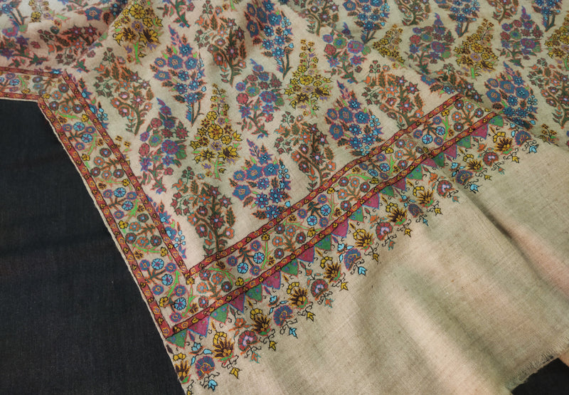 pashmina shawl Embroidered gul jamma kalamkari shawl