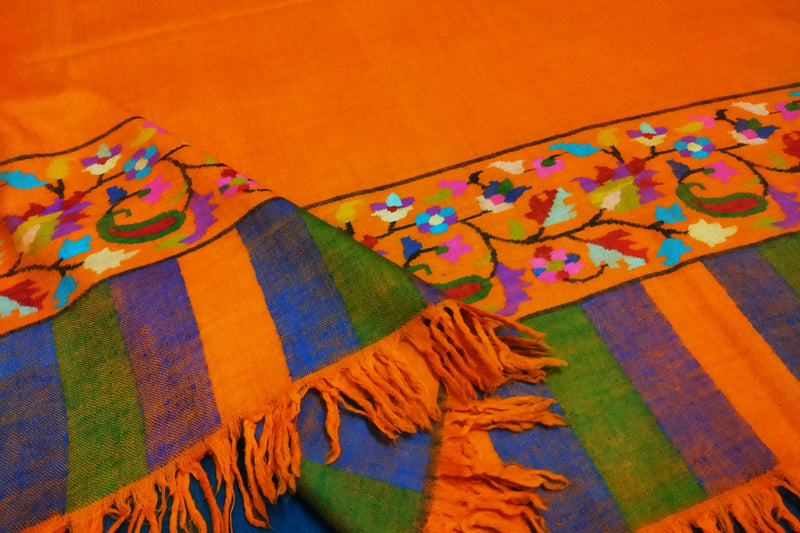 kani pashmina shawl paldar orange 40x80 inch