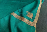 Pashmina embroidered stole baildar green 28x80 inch